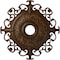 Ekena Millwork Orleans Ceiling Medallion (Canopies up to 8 1/4"), 38 3/8"OD x 6 5/8"ID x 2 7/8"P, Root Beer Crackle CM38OLRBC - alternate 1